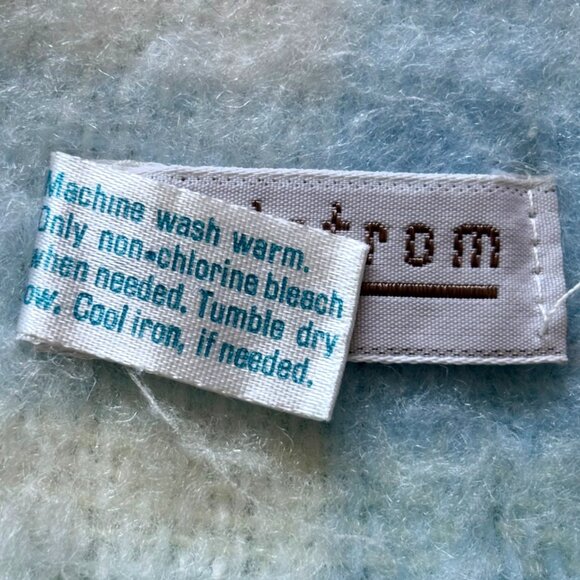 Vtg Baby Blanket Pastels Nordstrom Arylic Plaid Italy‎ - Picture 5 of 5